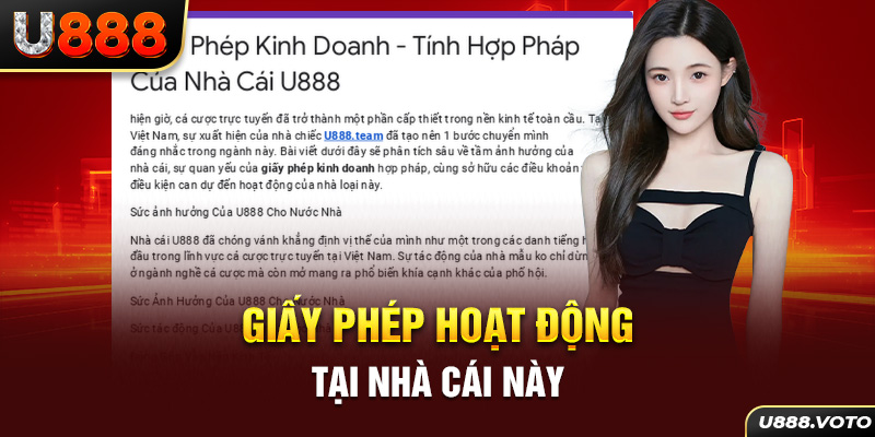 Giấy phép hoạt động đảm bảo yếu tố pháp lý