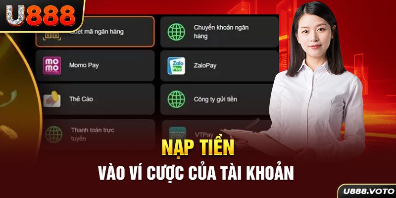 Nạp tiền vào ví cược 