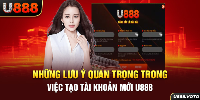 Những lưu ý quan trọng trong việc tạo tài khoản mới U888