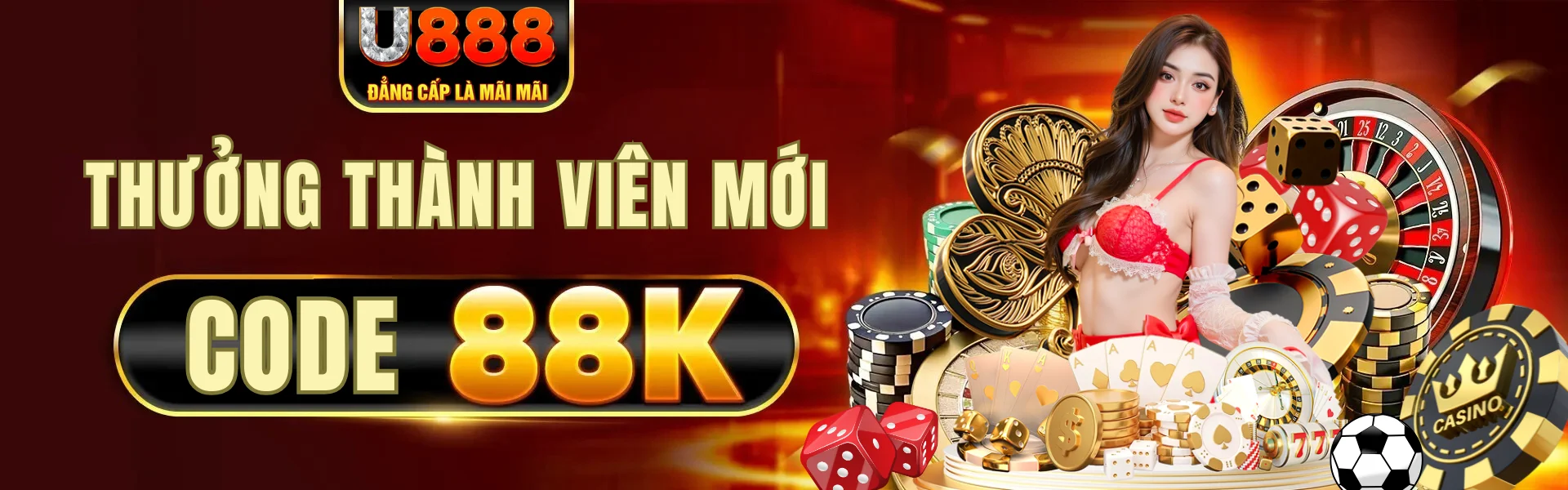 Đăng ký tài khoản U888 nhận khuyến mãi 88k